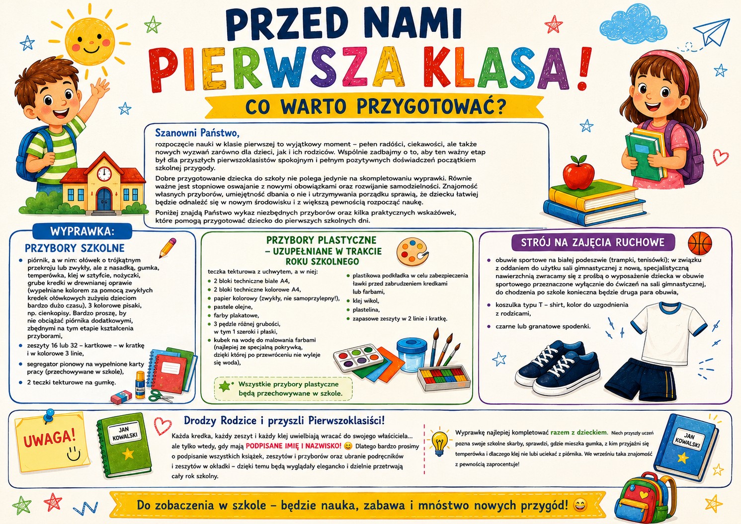 wyprawka pierwszoklasisty